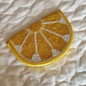 Beaded Lemon Purse